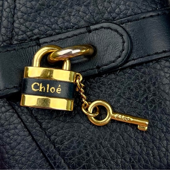 Chloe Grained Calfskin Small Aby Tri-Fold Wallet Black - Picture 4 of 10